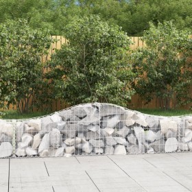 Cestas de gaviones 18 uds forma de arco hierro 200x30x40/60 cm en Macetas y jardineras | Comprar online en Foru.es