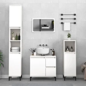 Armario de baño madera contrachapada blanco 65x33x60 cm de vidaXL, Tocadores de baño - Ref: Foro24-819828, Precio: 69,64 €, D...
