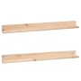 Estantes de pared 2 uds madera maciza de pino 110x11x9 cm de vidaXL, Estantes y estanterías - Ref: Foro24-823609, Precio: 29,...