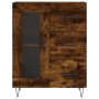 Aparador de madera de ingeniería roble ahumado 69,5x34x90 cm de vidaXL, Aparadores - Ref: Foro24-828041, Precio: 68,18 €, Des...