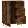 Smoked oak engineered wood sideboard 69.5x34x90 cm by vidaXL, Sideboards - Ref: Foro24-828041, Price: 67,63 €, Discount: %