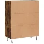 Smoked oak engineered wood sideboard 69.5x34x90 cm by vidaXL, Sideboards - Ref: Foro24-828041, Price: 67,63 €, Discount: %