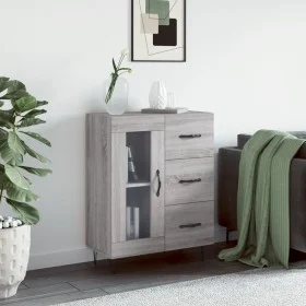 Aparador de madera de ingeniería gris Sonoma 69,5x34x90 cm de vidaXL, Aparadores - Ref: Foro24-828042, Precio: 94,45 €, Descu...