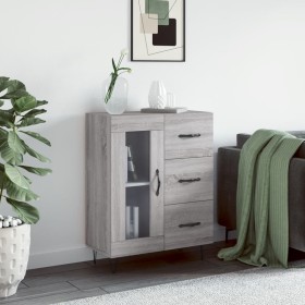 Aparador de madera de ingeniería gris Sonoma 69,5x34x90 cm de vidaXL, Aparadores - Ref: Foro24-828042, Precio: 95,60 €, Descu...