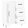 Aparador de madera de ingeniería blanco 69,5x34x90 cm de vidaXL, Aparadores - Ref: Foro24-828036, Precio: 95,59 €, Descuento: %