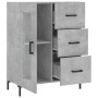 Aparador de madera de ingeniería gris hormigón 69,5x34x90 cm de vidaXL, Aparadores - Ref: Foro24-828048, Precio: 98,78 €, Des...