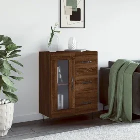 Aparador de madera de ingeniería marrón roble 69,5x34x90 cm de vidaXL, Aparadores - Ref: Foro24-828043, Precio: 93,35 €, Desc...