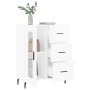 Aparador de madera contrachapada blanco brillante 69,5x34x90 cm de vidaXL, Aparadores - Ref: Foro24-828062, Precio: 108,83 €,...