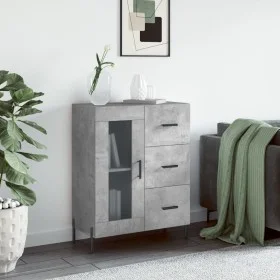 Aparador de madera de ingeniería gris hormigón 69,5x34x90 cm de vidaXL, Aparadores - Ref: Foro24-828056, Precio: 103,81 €, De...