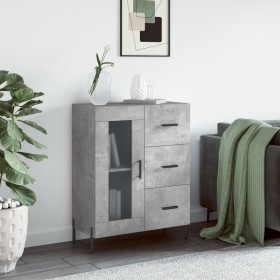 Aparador de madera de ingeniería gris hormigón 69,5x34x90 cm de vidaXL, Aparadores - Ref: Foro24-828056, Precio: 105,00 €, De...