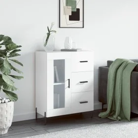 Aparador de madera contrachapada blanco brillante 69,5x34x90 cm de vidaXL, Aparadores - Ref: Foro24-828054, Precio: 84,39 €, ...