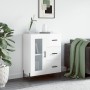 Aparador de madera contrachapada blanco brillante 69,5x34x90 cm de vidaXL, Aparadores - Ref: Foro24-828054, Precio: 85,15 €, ...
