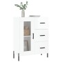 Aparador de madera contrachapada blanco brillante 69,5x34x90 cm de vidaXL, Aparadores - Ref: Foro24-828054, Precio: 85,15 €, ...