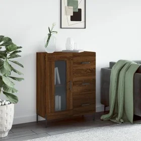 Engineered wood brown oak sideboard 69.5x34x90 cm by vidaXL, Sideboards - Ref: Foro24-828059, Price: 107,63 €, Discount: %