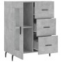 Aparador de madera de ingeniería gris hormigón 69,5x34x90 cm de vidaXL, Aparadores - Ref: Foro24-828064, Precio: 99,10 €, Des...