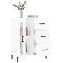 Aparador de madera contrachapada blanco brillante 69,5x34x90 cm de vidaXL, Aparadores - Ref: Foro24-828046, Precio: 109,05 €,...