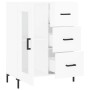 Aparador de madera contrachapada blanco brillante 69,5x34x90 cm de vidaXL, Aparadores - Ref: Foro24-828046, Precio: 109,05 €,...