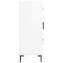 Aparador de madera contrachapada blanco brillante 69,5x34x90 cm de vidaXL, Aparadores - Ref: Foro24-828046, Precio: 109,05 €,...