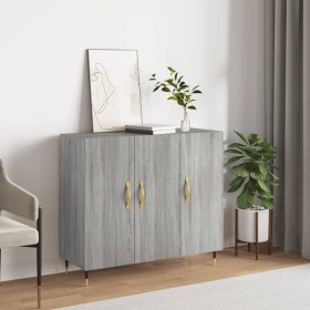 Aparador de madera de ingeniería gris Sonoma 90x34x80 cm de vidaXL, Aparadores - Ref: Foro24-828090, Precio: 82,56 €, Descuen...
