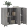 Aparador de madera de ingeniería gris Sonoma 90x34x80 cm de vidaXL, Aparadores - Ref: Foro24-828090, Precio: 82,56 €, Descuen...