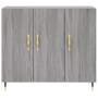 Aparador de madera de ingeniería gris Sonoma 90x34x80 cm de vidaXL, Aparadores - Ref: Foro24-828090, Precio: 82,56 €, Descuen...