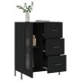 Aparador de madera de ingeniería negro 69,5x34x90 cm de vidaXL, Aparadores - Ref: Foro24-828053, Precio: 108,74 €, Descuento: %