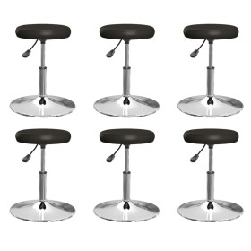 Sillas de comedor 6 unidades cuero sintético negro en Sillas de comedor | Comprar online en Foru.es