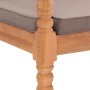 Sillas Batavia 2 uds madera maciza teca con cojines gris oscuro de vidaXL, Sillas de jardín - Ref: Foro24-316029, Precio: 257...