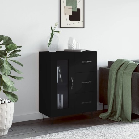 Aparador de madera de ingeniería negro 69,5x34x90 cm de vidaXL, Aparadores - Ref: Foro24-828037, Precio: 95,69 €, Descuento: %