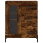 Aparador de madera de ingeniería roble ahumado 69,5x34x90 cm de vidaXL, Aparadores - Ref: Foro24-828057, Precio: 105,17 €, De...