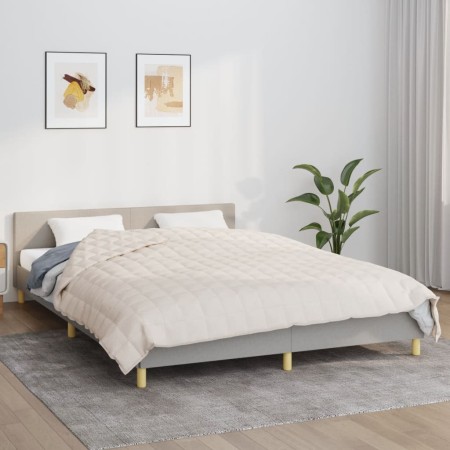 Manta con peso tela color crema claro 220x240 cm 15 kg en Ropa de cama | Comprar online en Foru.es
