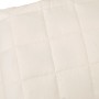 Manta con peso tela color crema claro 220x240 cm 15 kg en Ropa de cama | Comprar online en Foru.es