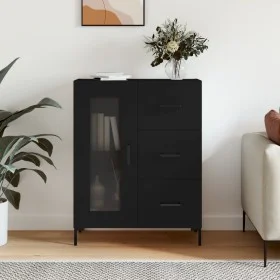 Aparador de madera de ingeniería negro 69,5x34x90 cm de vidaXL, Aparadores - Ref: Foro24-828045, Precio: 100,99 €, Descuento: %