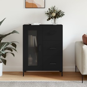 Aparador de madera de ingeniería negro 69,5x34x90 cm de vidaXL, Aparadores - Ref: Foro24-828045, Precio: 102,52 €, Descuento: %