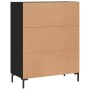 Aparador de madera de ingeniería negro 69,5x34x90 cm de vidaXL, Aparadores - Ref: Foro24-828045, Precio: 102,52 €, Descuento: %