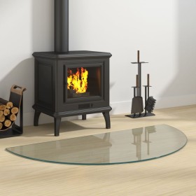 Placa de vidrio para chimenea semicircular 1000x500 mm de vidaXL, Cristal - Ref: Foro24-324111, Precio: 55,77 €, Descuento: %