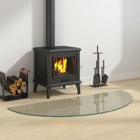 Placa de vidrio para chimenea semicircular 1200x500 mm de vidaXL, Cristal - Ref: Foro24-324113, Precio: 33,96 €, Descuento: %
