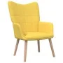 Silla de relajación con reposapiés tela amarillo mostaza de vidaXL, Sillones - Ref: Foro24-327937, Precio: 132,11 €, Descuent...