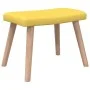Silla de relajación con reposapiés tela amarillo mostaza de vidaXL, Sillones - Ref: Foro24-327937, Precio: 132,11 €, Descuent...
