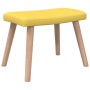 Silla de relajación con reposapiés tela amarillo mostaza de vidaXL, Sillones - Ref: Foro24-327937, Precio: 134,20 €, Descuent...