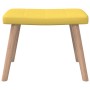 Silla de relajación con reposapiés tela amarillo mostaza de vidaXL, Sillones - Ref: Foro24-327937, Precio: 134,20 €, Descuent...