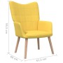 Silla de relajación con reposapiés tela amarillo mostaza de vidaXL, Sillones - Ref: Foro24-327937, Precio: 134,20 €, Descuent...