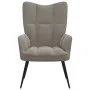 Hellgrauer Samt-Entspannungssessel von vidaXL, Sessel - Ref: Foro24-328073, Preis: 97,74 €, Rabatt: %