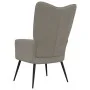Silla de relajación de terciopelo gris claro de vidaXL, Sillones - Ref: Foro24-328073, Precio: 97,74 €, Descuento: %