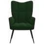 Silla de relajación de terciopelo verde oscuro de vidaXL, Sillones - Ref: Foro24-328075, Precio: 128,22 €, Descuento: %