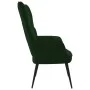 Silla de relajación de terciopelo verde oscuro de vidaXL, Sillones - Ref: Foro24-328075, Precio: 128,22 €, Descuento: %