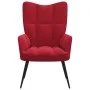 Silla de relajación de terciopelo rojo vino tinto de vidaXL, Sillones - Ref: Foro24-328078, Precio: 111,39 €, Descuento: %