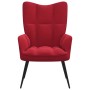 Silla de relajación de terciopelo rojo vino tinto de vidaXL, Sillones - Ref: Foro24-328078, Precio: 106,98 €, Descuento: %