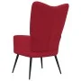 Silla de relajación de terciopelo rojo vino tinto de vidaXL, Sillones - Ref: Foro24-328078, Precio: 111,39 €, Descuento: %