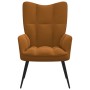 Sillón de relax de terciopelo marrón de vidaXL, Sillones - Ref: Foro24-328081, Precio: 110,41 €, Descuento: %